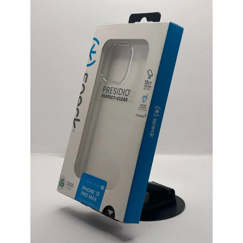 Speck Presidio Perfect-Clear iPhone 15 Pro Max Case NWT MSRP: $45.00